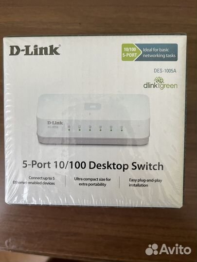 Коммутатор неуправляемый D - link 5 портов (новый)