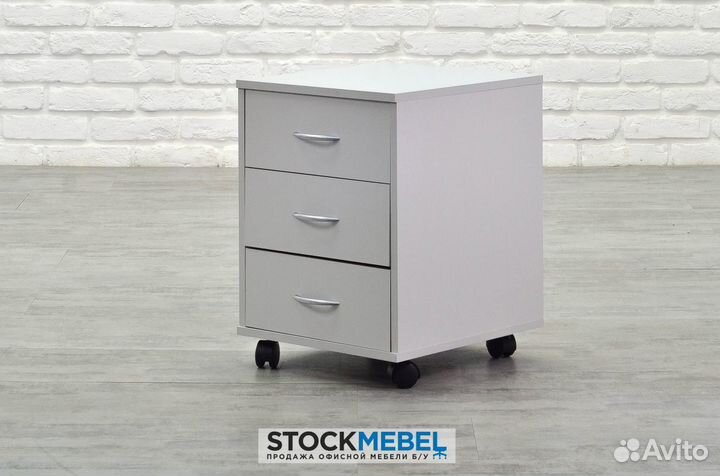 Офисная мебель. Тумба мобильная Эконом. Серая