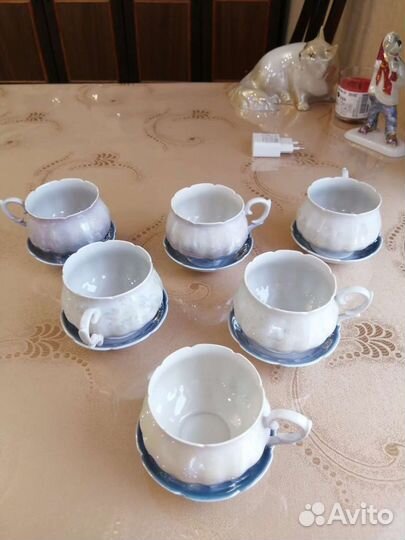 Чашка с блюдцем набор 6шт