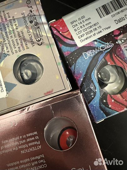 Цветные линзы не одноразовые новые