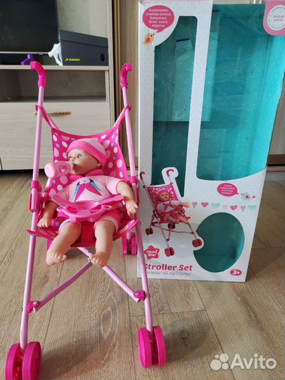Кукла пупс с коляской