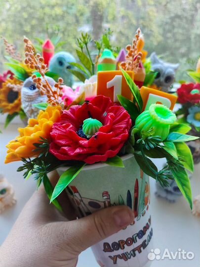 Букеты из мыла на 1 сентября
