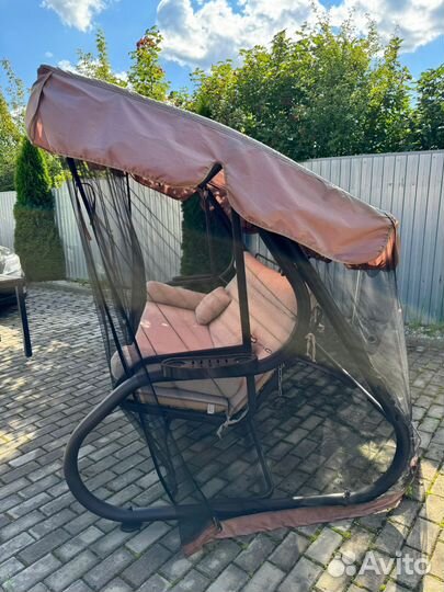Садовые качели подвесные бу
