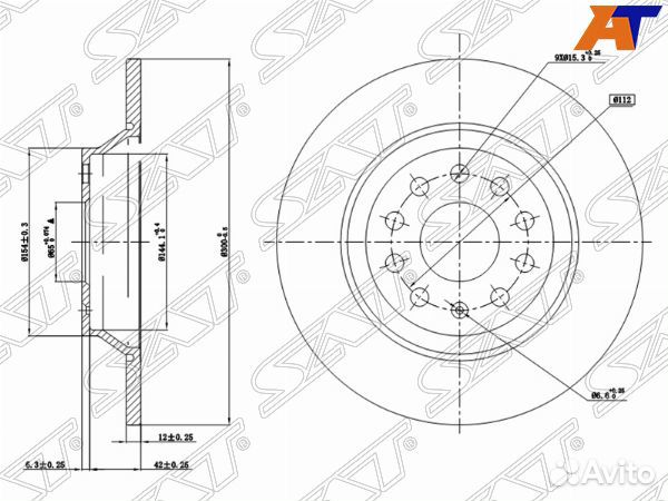 Диск тормозной volkswagen tiguan