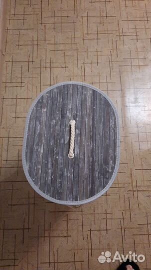 Корзина для белья Бамбуковая овальная