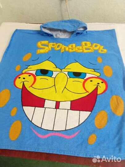 Детское х/б полотенце с капюшоном