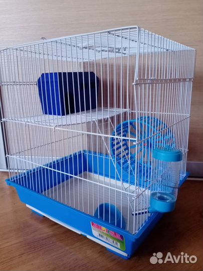 Клетка для хомяков 2-х этажная 35х28х38 см