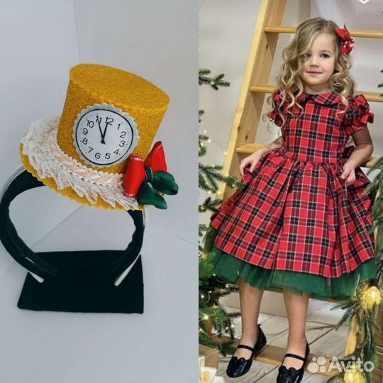 Ободок часики, минутка, костюм часики, часики