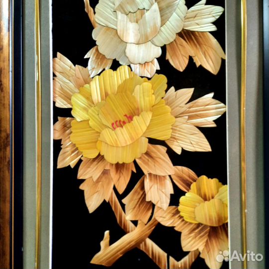 Винтажное большое Китайское панно