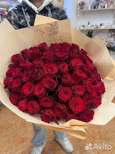 Цветы с доставкой 101 роза 51 роза букеты