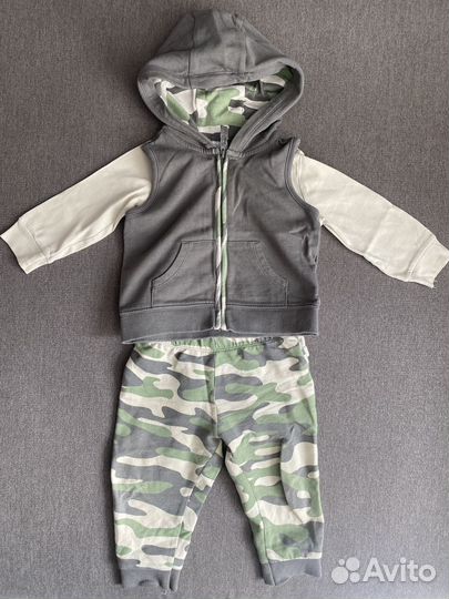 Комплект (брюки, боди, жилетка) Carter's, 12 мес