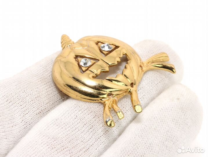 Avon Брошь с Фонарём Тыквой США Винтаж