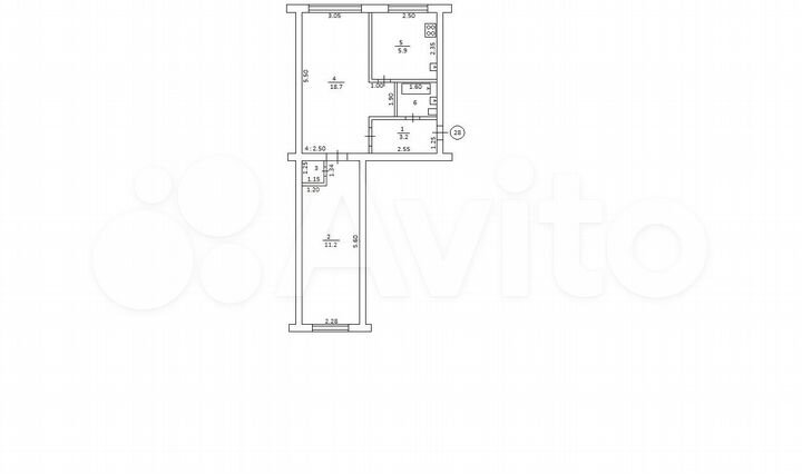 2-к. квартира, 43,4 м², 4/5 эт.