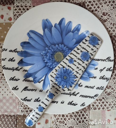 Тарелка для торта с лопаткой