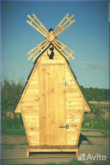 Дачный туалет с декором и установкой QPH