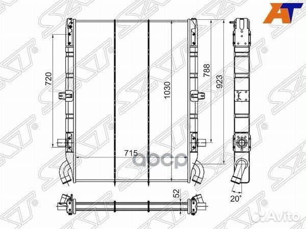 Радиатор Scania 3-Series 81-96 SC0003-1 Sat