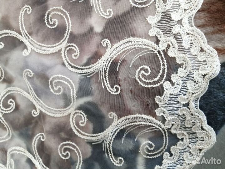 Туль сетка с вышивкой