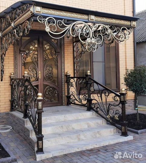 Перила кованые из нержавеющей стали