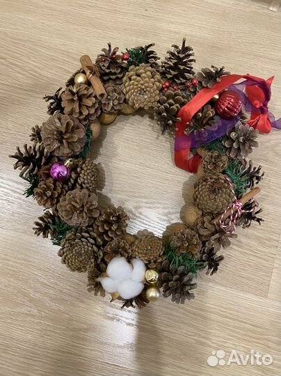 Рождественский венок на дверь