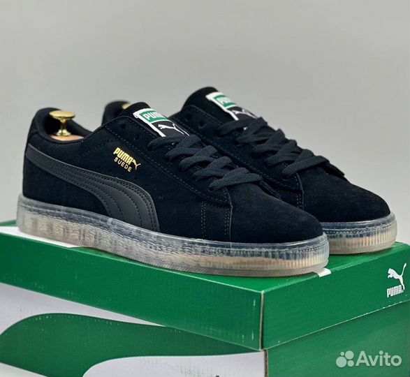 Кроссовки мужские Puma Suede черные летние