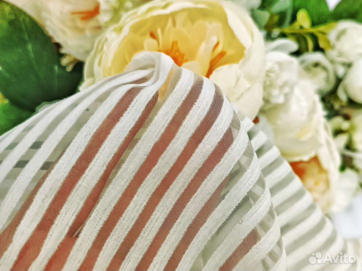 Тюль штора ламбрекен в полоску