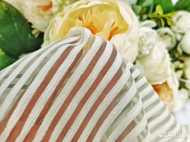 Тюль штора ламбрекен в полоску