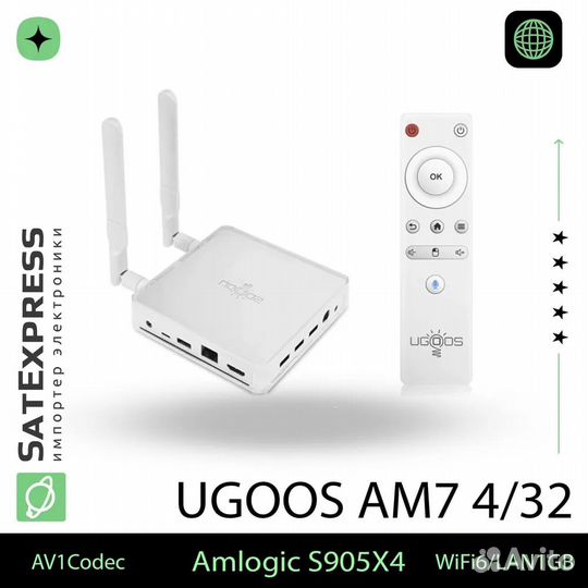 Смарт тв приставка Ugoos AM7 4/32 Гб