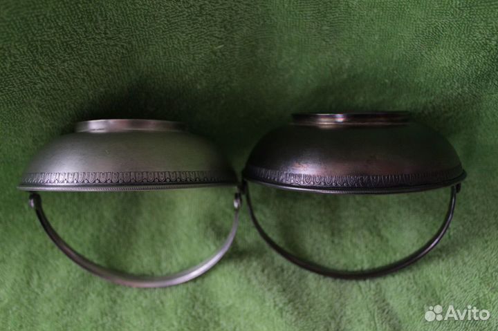 Мельхиоровая конфетница с перекидной ручкой. СССР