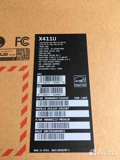 Asus Vivobook 14 X411UF i5/8/256 сгорел процессор