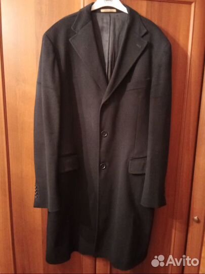 Пальто шерстяное мужское длинное