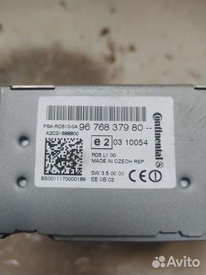 Штатная магнитола citroen C4 B7 2010-2015