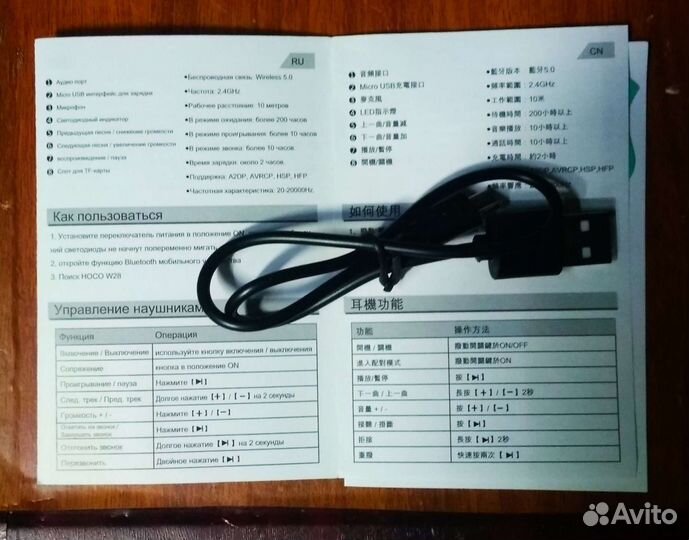 Беспроводные наушники Hoco W28