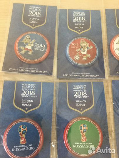 Значки к чм 2018,44 мм