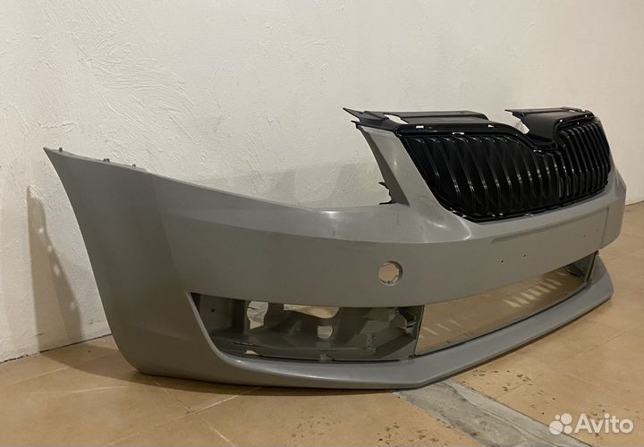 Бампер передний skoda octavia 13-16 с решеткой рад