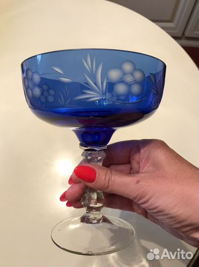 Вазочка кобальт Винтаж СССР