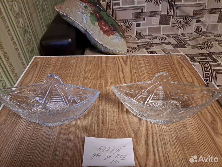 Ваза конфетница хрусталь