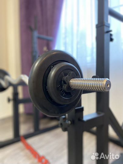 Стойка для штанги со штангой