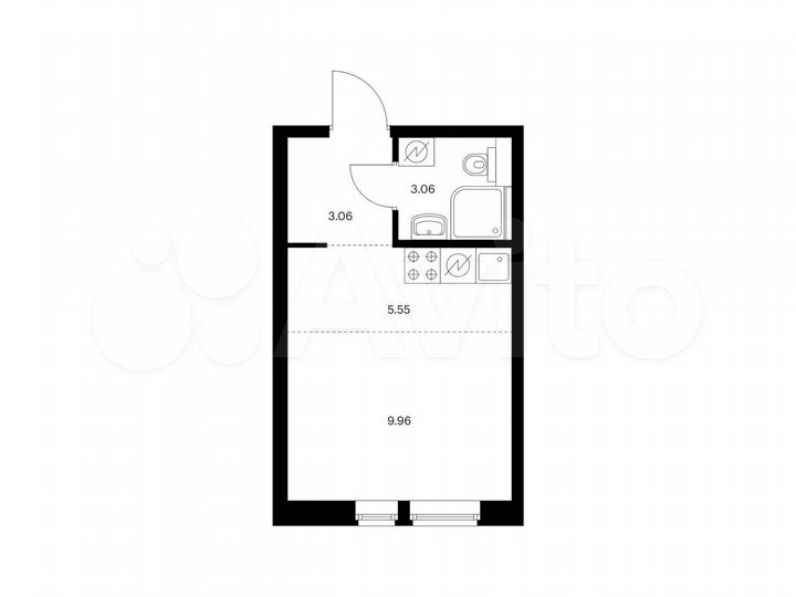 Квартира-студия, 21,6 м², 17/22 эт.