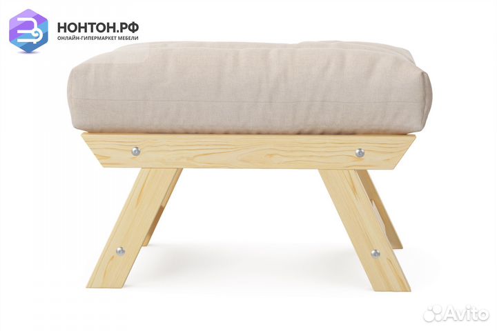 Пуф Амбер рогожка бежевая