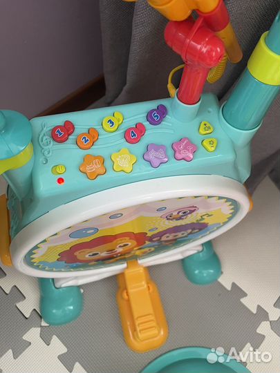 Барабан детский со стулом