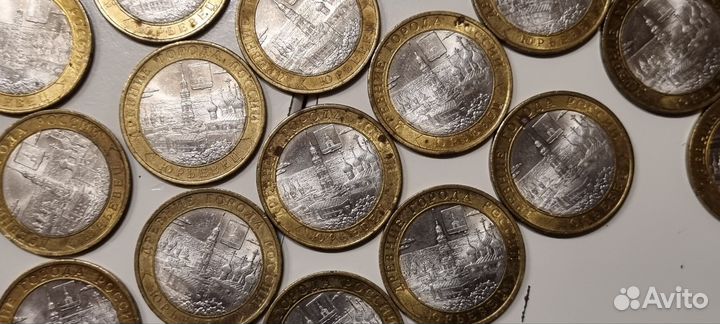 162 штук юбилейные монеты по 10рублей редкие