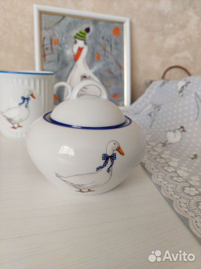 Фарфоровая чашка Гуси Чехия