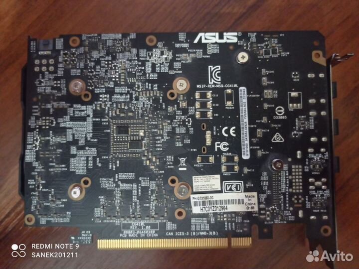 Видеокарта asus GeForce GTX 1060 3GB