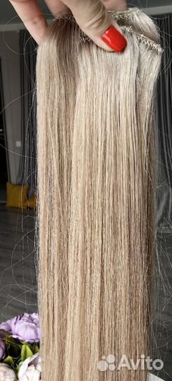 Волосы натуральные на заколках