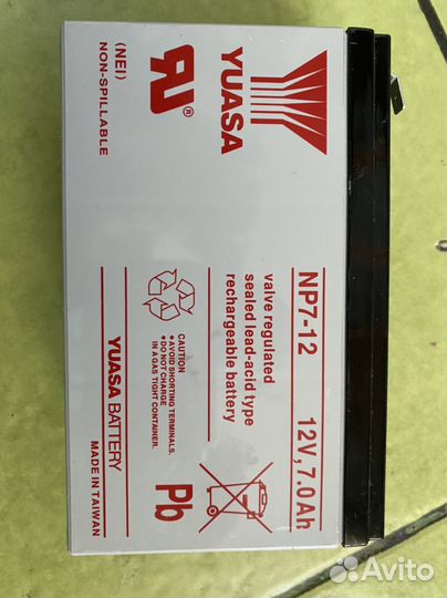 Аккумулятор 12 в 7Ач