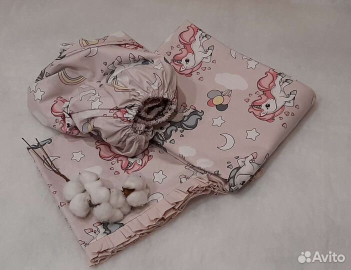 Простынь на резинке 120 60