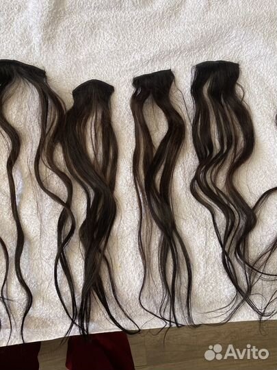 Волосы натуральные на заколках