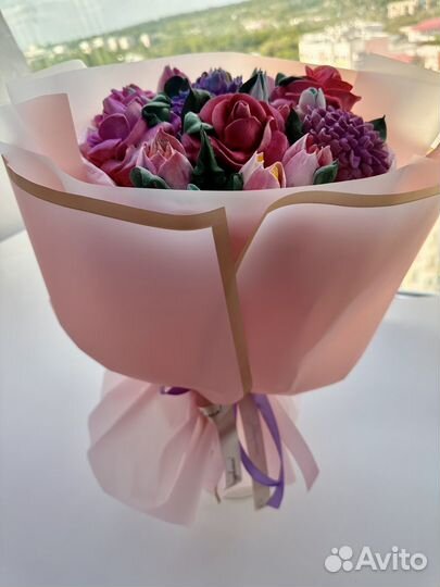 Сладкие букеты из зефира