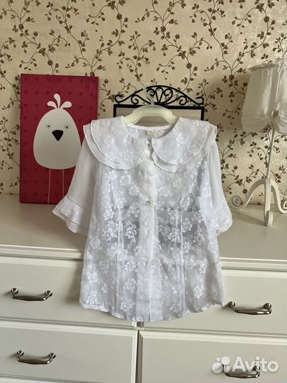 Новая школьная блузка для девочки, 11 лет 146