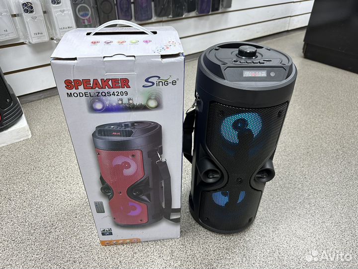 Портативная колонка 40см с подсветкой